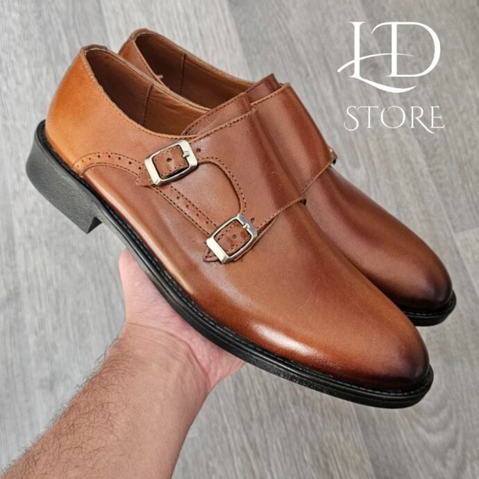 ⁦حذاء كلاسيكي 👞 من الجلد الطبيعي بتصميم ايطالي  Chaussures classiques en cuir véritable  🇮🇹⁩ - الصورة ⁦3⁩