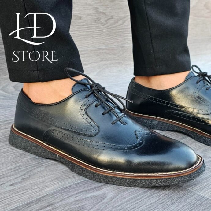 ⁦👞 حذاء كلاسيكي بروغ من الجلد الطبيعي | Chaussures Classiques Brogues en Cuir Véritable ✨⁩ - الصورة ⁦14⁩