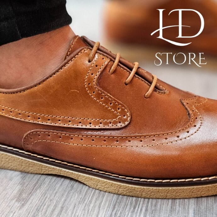 ⁦👞 حذاء كلاسيكي بروغ من الجلد الطبيعي | Chaussures Classiques Brogues en Cuir Véritable ✨⁩ - الصورة ⁦13⁩