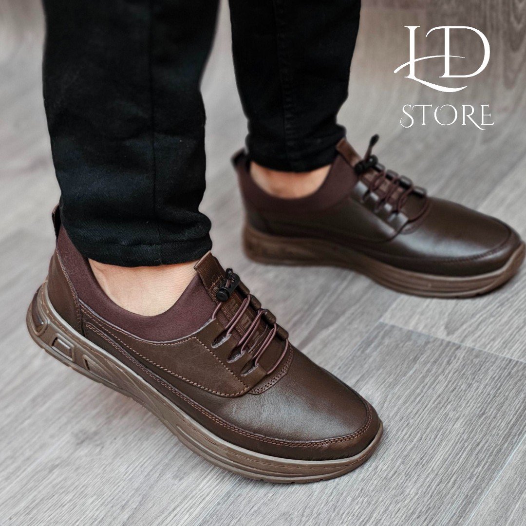 حذاء من الجلد الطبيعي سليب أون (Slip-On) ✨👞 Chaussure en cuire veritable BY VALENTIMOS - الصورة 11