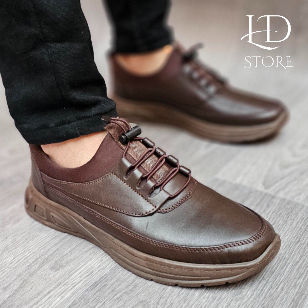 حذاء من الجلد الطبيعي سليب أون (Slip-On) ✨👞 Chaussure en cuire veritable BY VALENTIMOS - الصورة 9