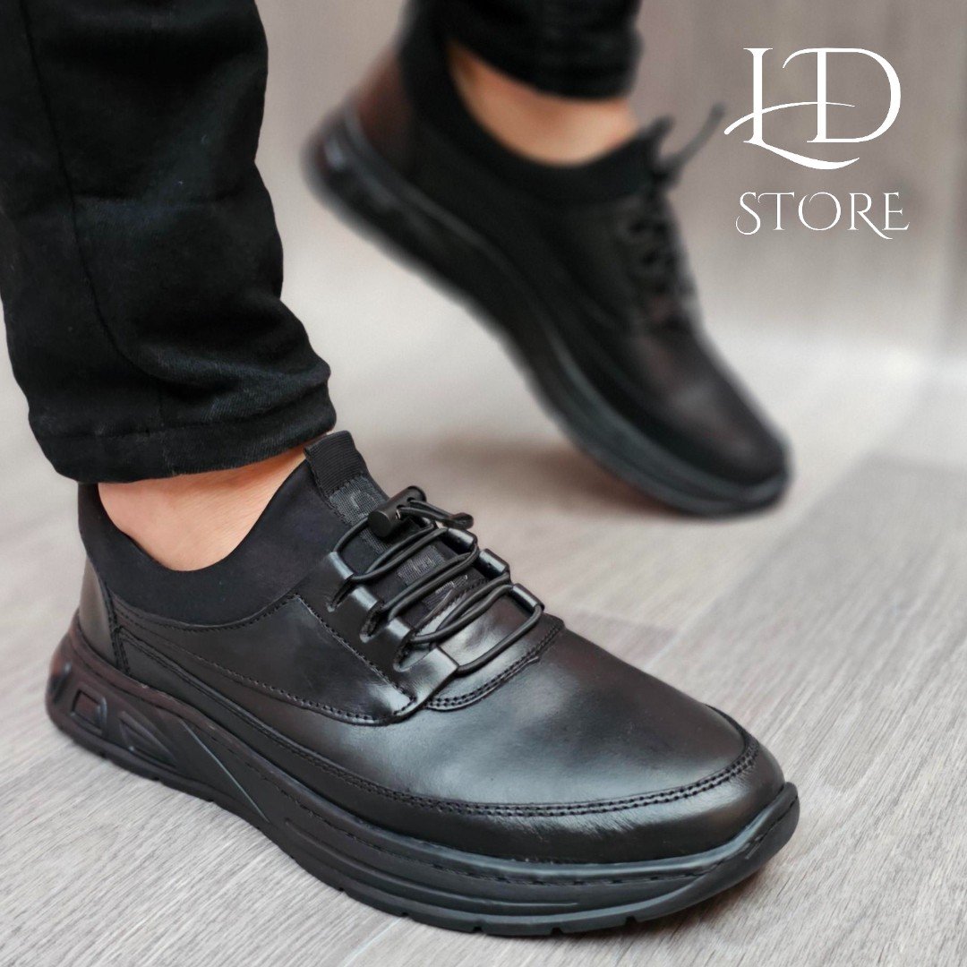 حذاء من الجلد الطبيعي سليب أون (Slip-On) ✨👞 Chaussure en cuire veritable BY VALENTIMOS - الصورة 4