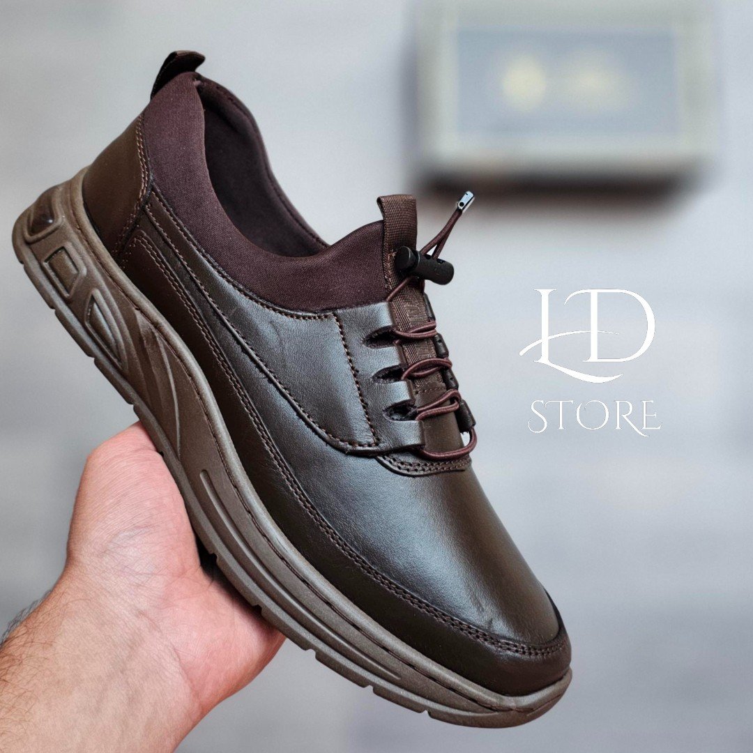 حذاء من الجلد الطبيعي سليب أون (Slip-On) ✨👞 Chaussure en cuire veritable BY VALENTIMOS - الصورة 2