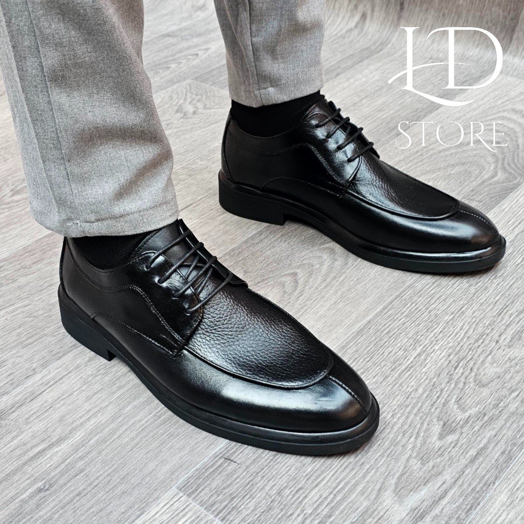 حذاء Derby كلاسيكي خفيف ريشة ☘️ – جلد طبيعي وراحة مضمونة ✨👞 - الصورة 6