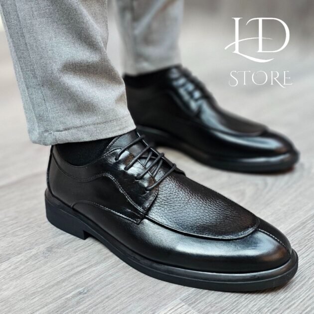 حذاء Derby كلاسيكي خفيف ريشة ☘️ – جلد طبيعي وراحة مضمونة ✨👞