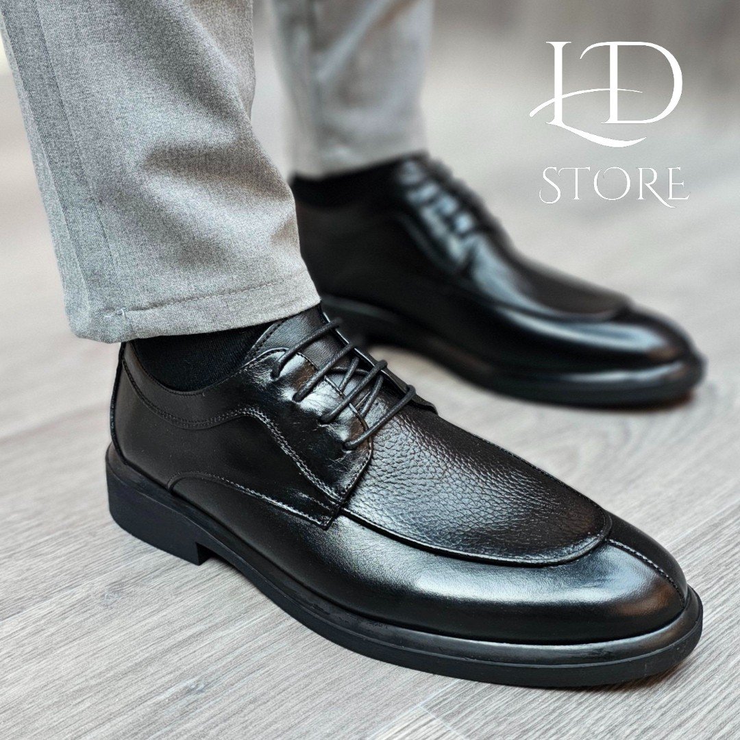 حذاء Derby كلاسيكي خفيف ريشة ☘️ – جلد طبيعي وراحة مضمونة ✨👞