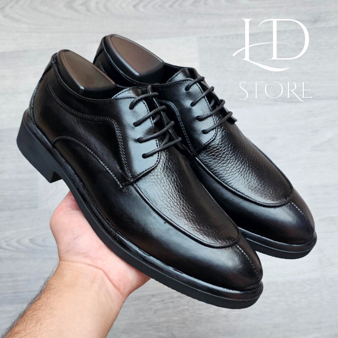 حذاء Derby كلاسيكي خفيف ريشة ☘️ – جلد طبيعي وراحة مضمونة ✨👞 - الصورة 5