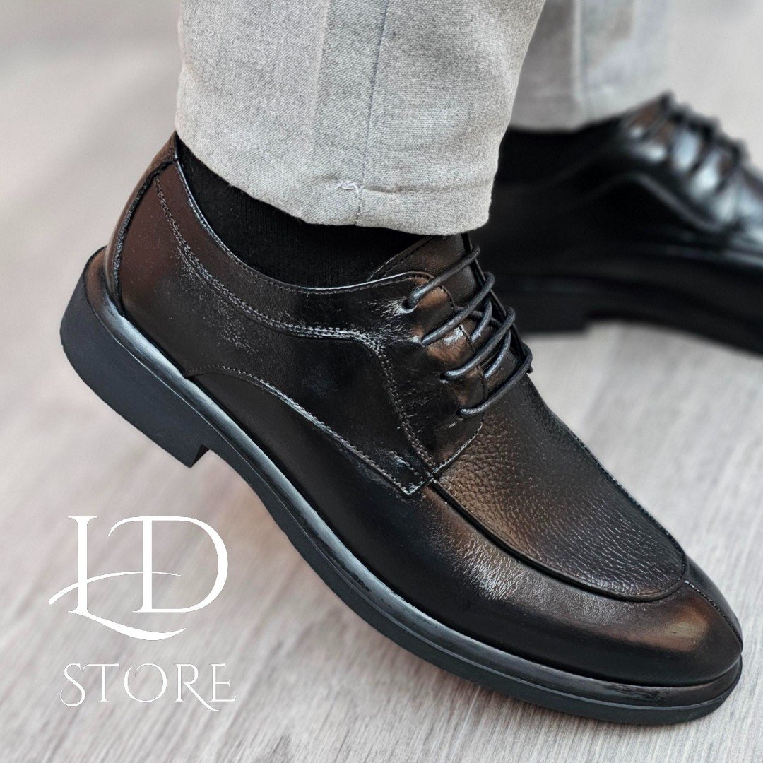 حذاء Derby كلاسيكي خفيف ريشة ☘️ – جلد طبيعي وراحة مضمونة ✨👞 - الصورة 8