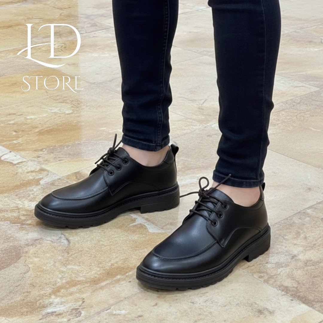 حذاء خفيف ريشة ☘️ من الجلد طبيعي ✨👞 Chaussure Derby en cuir véritable 💯 - الصورة 2