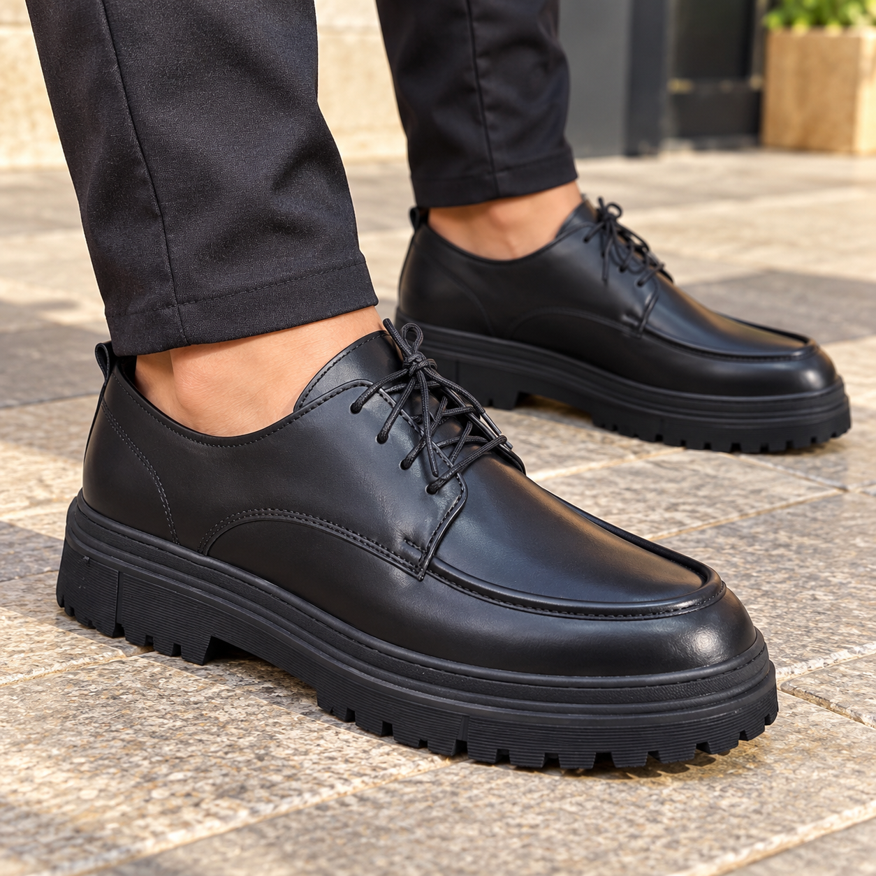 ✨ DERBY SHOES SALVIANO NOIR ✨ Élégance et confort - الصورة 3