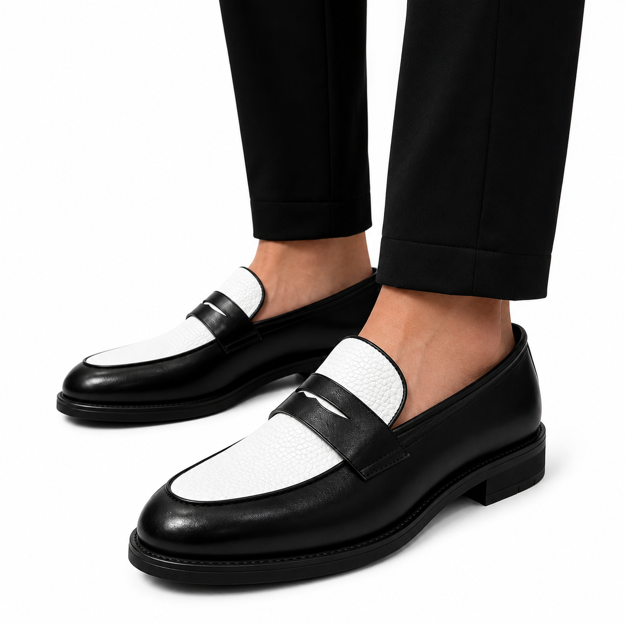 Mocassin Modèle PANDA en Cuir Véritable 100% - الصورة 2
